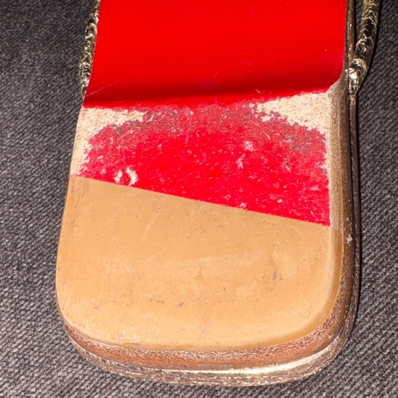 Christian Louboutin Gold & Silver Metallic Sandals Size 41 1/2 - Picture 11 of 13